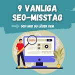 Man som fokuserar på 9 vanliga SEO-misstag